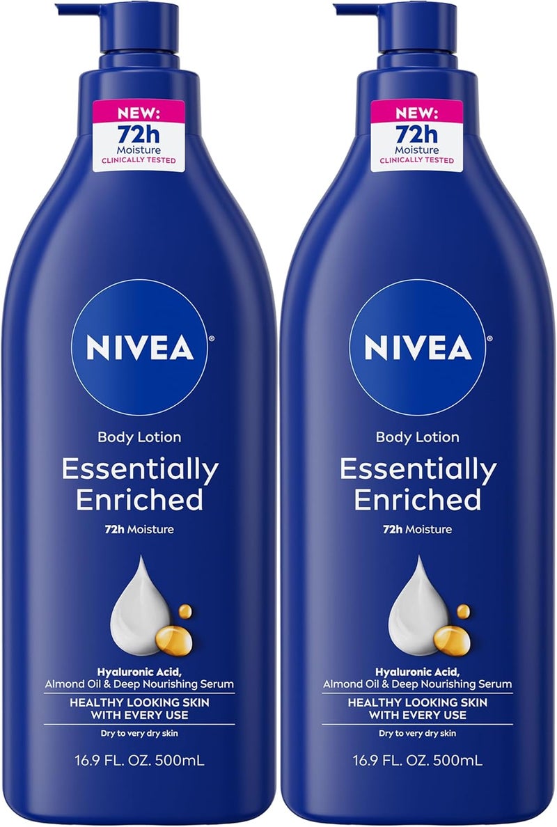 NIVEA Essentially Enriched Body Lotion 169 oz Pack of 2
