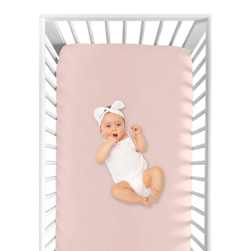Mamas Gift Cotton Fitted Crib Sheet 120x60 cm – Soft & Breathable Polycotton Blend – Durable with Elastic Edges – Easy to Fit & Machine Washable – For Baby Cot Mattress