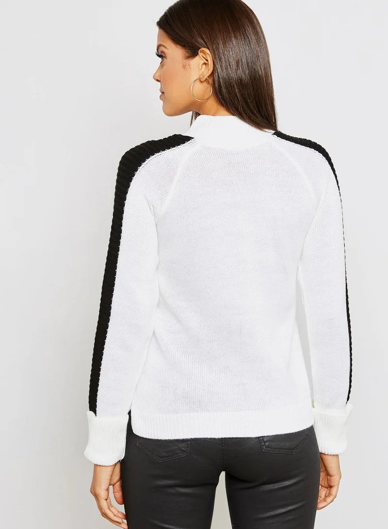 DOROTHY PERKINS High Neck Slogan Sweater