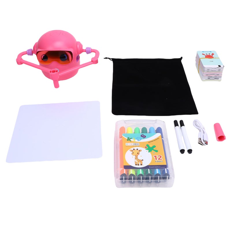 Smart Drawing Robot for Kids Cute Educational Drawing Robot Painting Learning Toy with 100 Cards 12 Colorful Pens for Girls Boys - Image 1