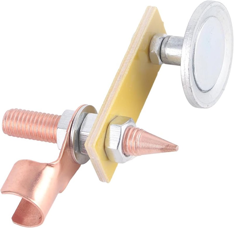 ملقط التأريض للحام مع لوح عازل 4 مم مغناطيس قوي للمعادن واللحام النقطي - Image 5