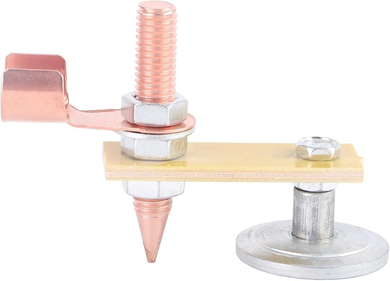 ملقط التأريض للحام مع لوح عازل 4 مم مغناطيس قوي للمعادن واللحام النقطي - Image 1