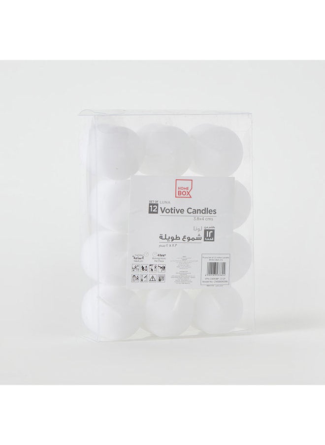 Home Box Luna 12-Piece Votive Candle Set 3.8 x 4 x 4 cm  - Image 4