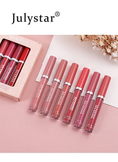 Julystar 6 Colors Matte Liquid Lipstick Makeup Set, Matte Velvety Long-Lasting Wear Non-Stick Cup Not Fade Waterproof Lip Gloss (A)  - Image 2