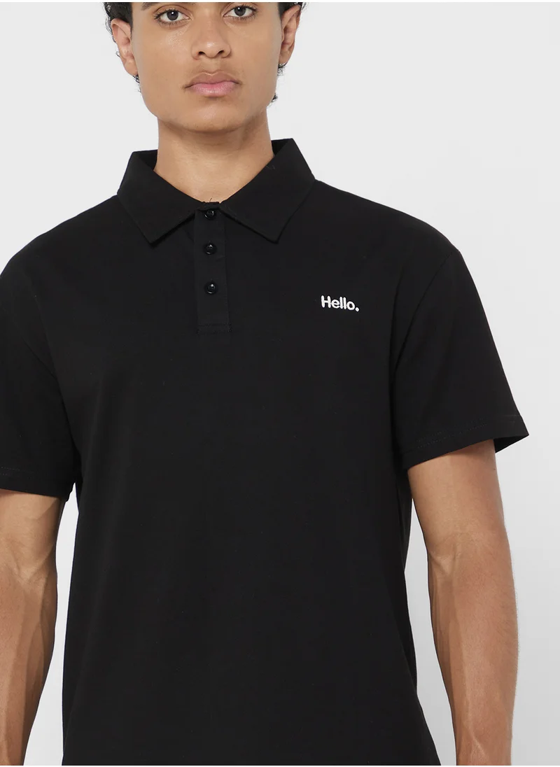 سفنتي فايف Polo Solid Shorts Sleeve T-Shirt