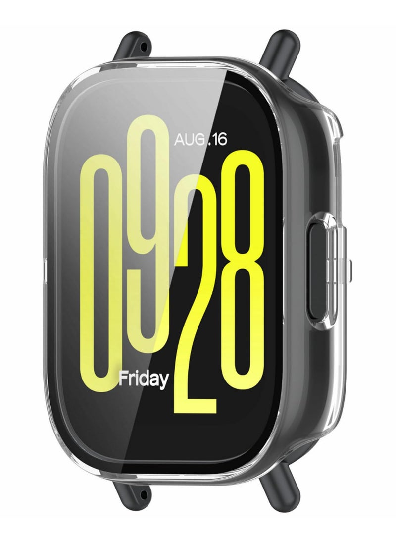 Generic 1PCS Tempered Glass Screen Protector and PC Case Cover for Redmi Watch 5 Active Anti-Scratch Bumper Strap Shockproof Protective Film Accessories (Transparent)  - Image 2