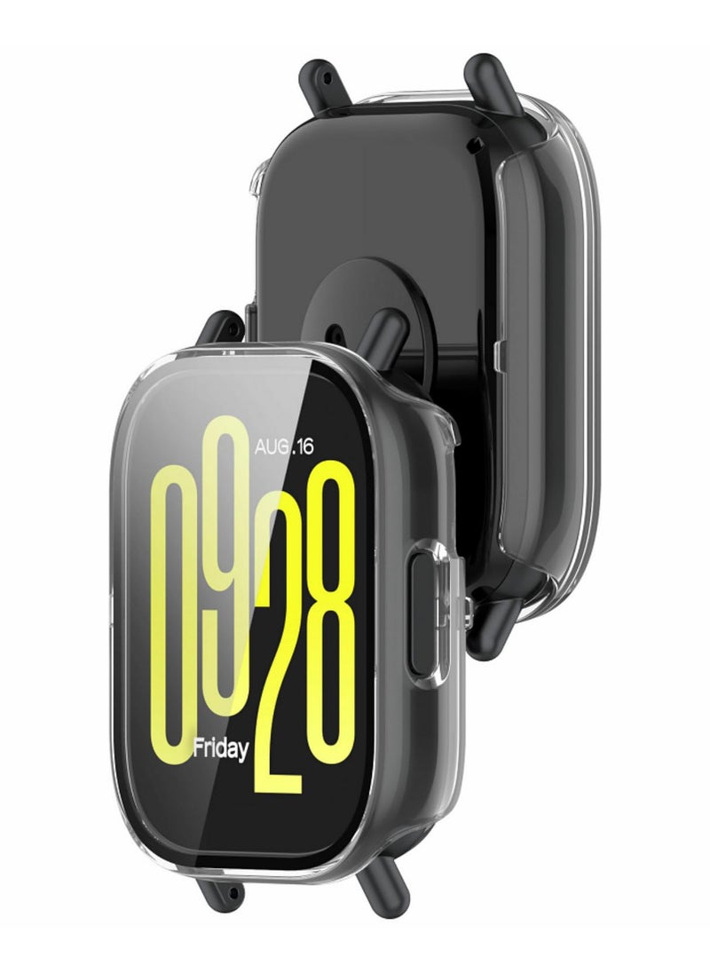 Generic 1PCS Tempered Glass Screen Protector and PC Case Cover for Redmi Watch 5 Active Anti-Scratch Bumper Strap Shockproof Protective Film Accessories (Transparent)  - Image 3