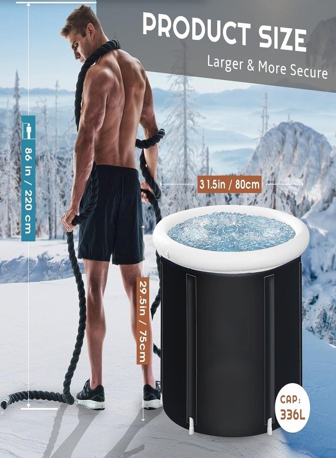 Deoxys Ice Bath Tub for Athletes - Upgraded Portable Cold Plunge Tub for Outdoor Water Therapy Training, Adult Spa for Soaking - Image 5