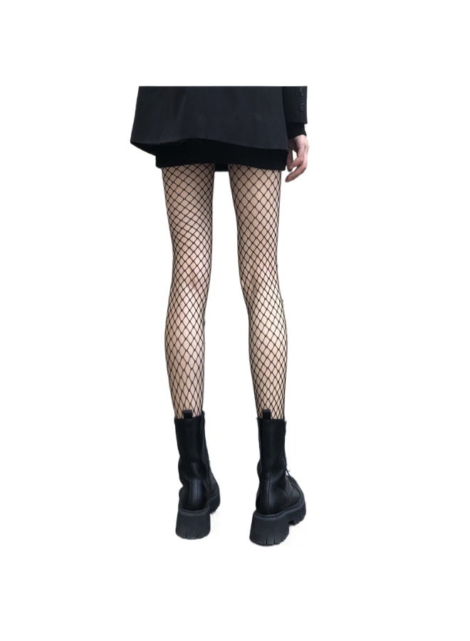 Womens Black Fishnet Tights Mesh Pantyhose Stretch Breathable Fashion Stockings - Image 2