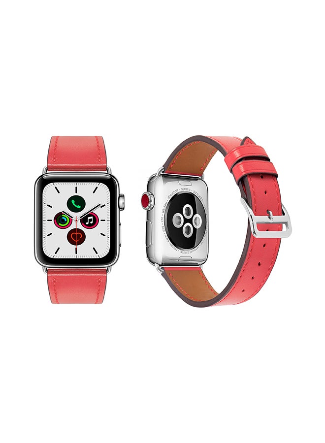 Perfii Stylish Band For Apple Watch Series 5/4/3/2/1 Camelia Red - Image 2