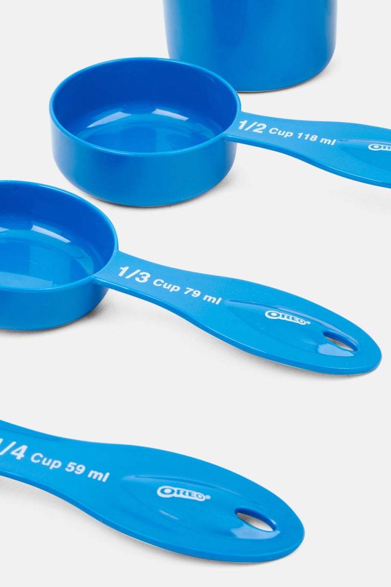 Oreo 4 Piece Plastic Measuring Cups, Blue - Image 3