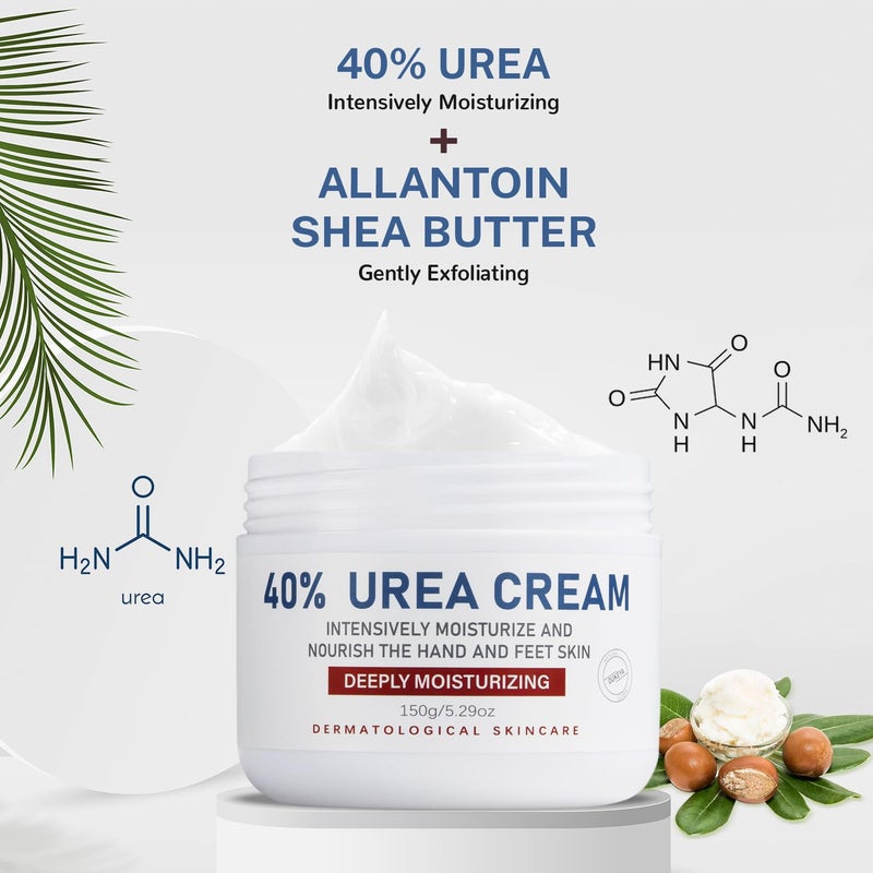 OUKEYA Urea Cream 40 Percent,Foot & Hand Cream for Dry Cracked,Urea Lotion for Feet Maximum Strength - Image 2