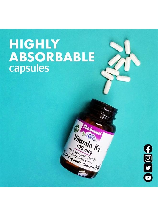 Bluebonnet Vitamin K2 Vegetarian Capsules, 100 Count - Image 5