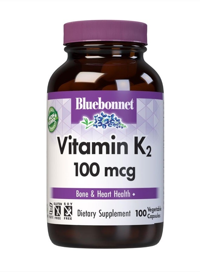 Bluebonnet Vitamin K2 Vegetarian Capsules, 100 Count - Image 1