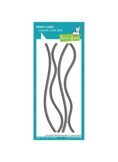 Lawn Fawn Lawn Cuts Custom Craft Border Diestitched Hillside 6 Multicolor  - Image 1