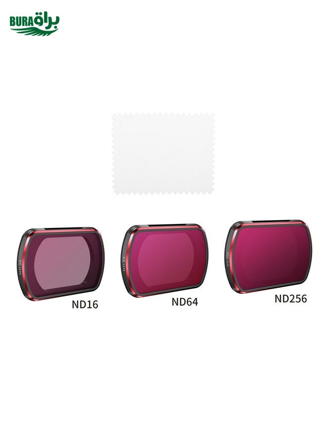BURAQ For DJI OSMO Pocket 3 STARTRC 3 in 1 ND16 + ND64 + ND256 Lens Filter Set  - Image 5