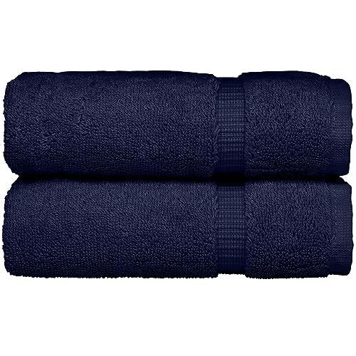 BC BARE COTTON Monogrammed Hand Towel, Navy, 16 x 30 Inches - Set of 2, 100% Turkish Cotton, Extra Absorbent, Soft Terry Finish, Personalized Gift - Image 4