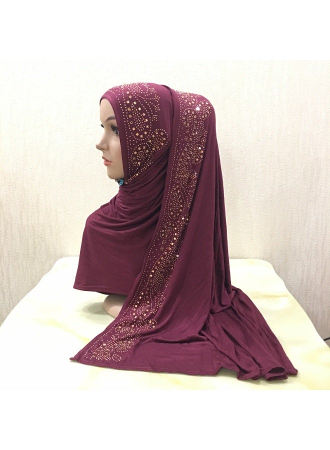 KUYING Mercerized Cinlaid Diamond Gauze Scarf 