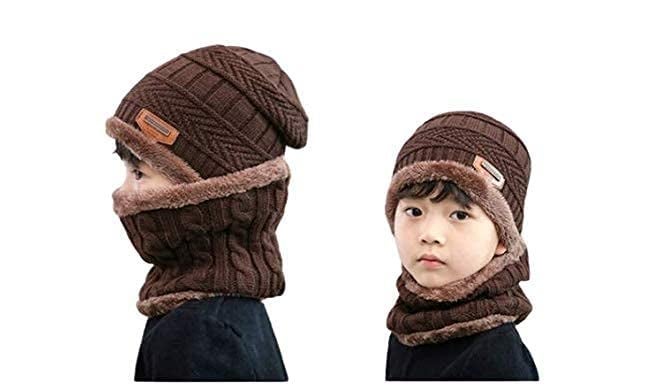 BeFall Kids Warm Winter Beanie Hat & Scarf Set for Boys Girls. Stylish Knit Skull Cap with Fleece Lining, Cold Snow Knit Cap, Air Proof Cap, Ear Warmer Cap, for 5-14 Years Old - Image 3