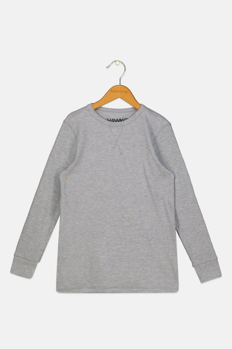 Tony Hawk Kids Boy Knitted Long Sleeves Sweatshirt, Grey - Image 1