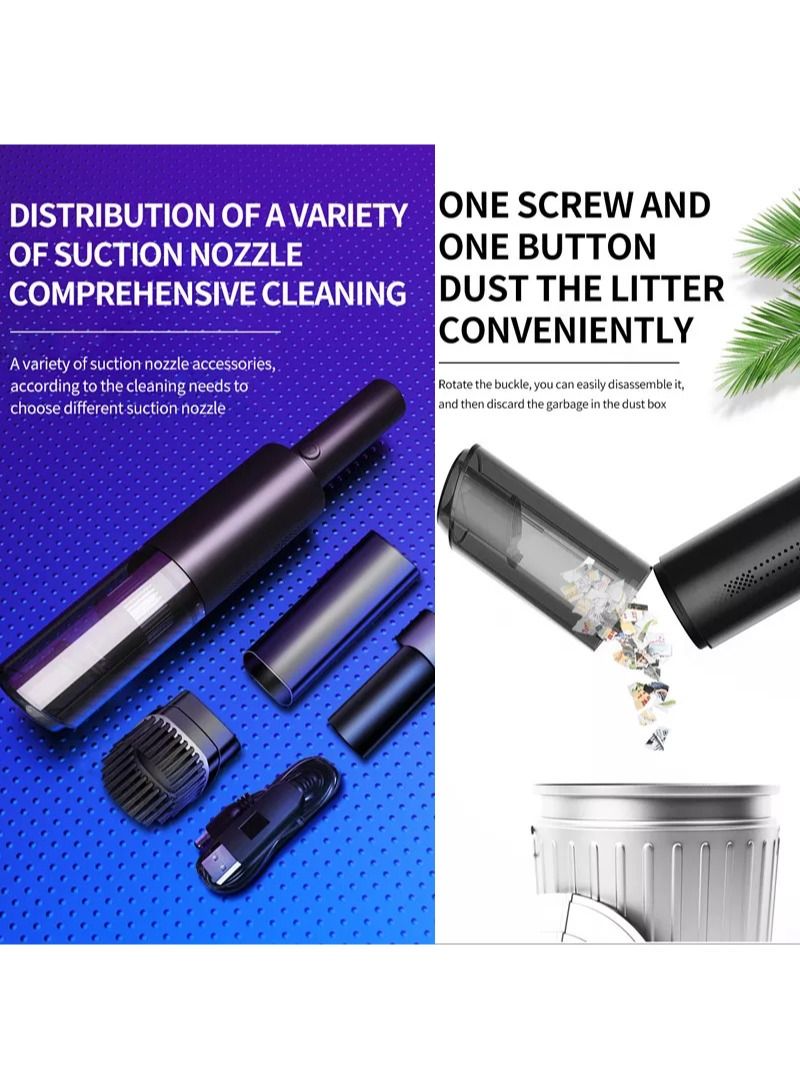 إيه جي دي مكنسة كهربائية محمولة للسيارة بقدرة 6000 باسكال 0.58 كغم 120 وات 78B-1 أسود - Image 4