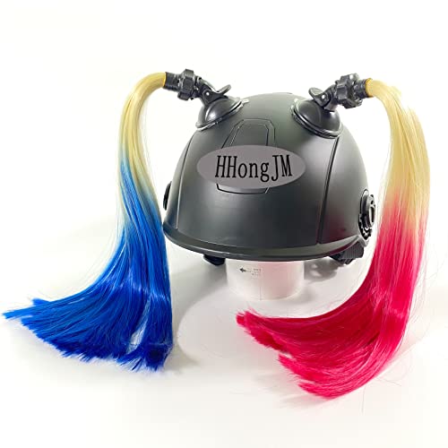 HHongJM Pigtails for Helmet Ponytail with Suction Cup - Gradient Ombre Color Cosplay Wig (Helmet Not Included) - Image 4