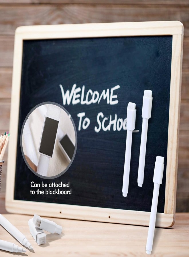 CdbC 12 Pcs White Dry Erase Markers, Magnetic White Chalk Markers Pen Fine Tip, Thin Tip Dry Erase Markers with Magnet for Blackboard School Home Office - Image 4