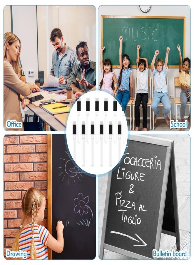 CdbC 12 Pcs White Dry Erase Markers, Magnetic White Chalk Markers Pen Fine Tip, Thin Tip Dry Erase Markers with Magnet for Blackboard School Home Office - Image 5