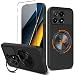 Nijiadi Compatible with Xiaomi Poco X6 Pro 5G Redmi K70E 5G Phone Case with Screen Protector 360 Rotatable Ring Holder KickstandStand TPU Silm Fit Protective Cover Case for Xiaomi Poco X6 Pro 5G Black - Image 2