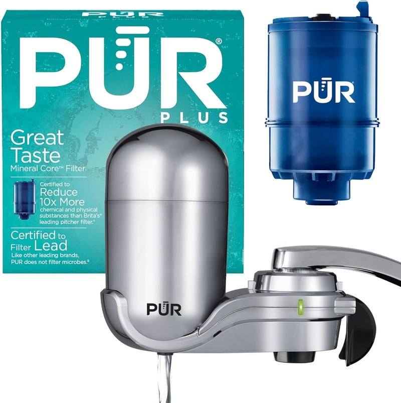 PUR FM2500V Classic Faucet Mount Water Filter System with Mineral Core Technology - Image 1
