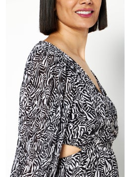 Michael Kors Women All Over Print Mini Casual Dress, Black  - Image 3