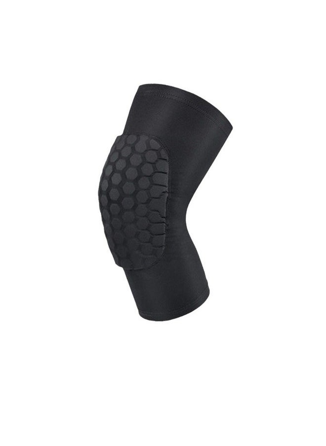 yongsheng A pair Honeycomb Basketball Knee Pad For Leg XL，Basketball Knee Pads Knee Sleeves, Gaming Sleeves Wrestling Knee Pads Football Knee Pads Volleyball Knee Pads (Black)  - Image 1