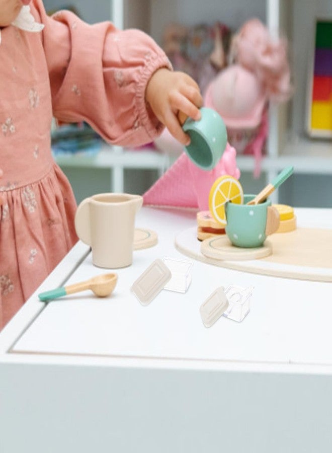 JOINPAYA Miniature Dollhouse Bento Box with Spoon 0.98X0.78X0.47In Simulated Transparent Lunch Box Models for Dollhouse Decoration and DIY Micro Landscape Accessories - Image 3