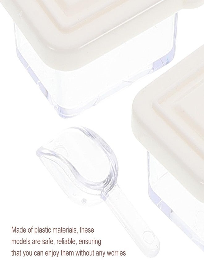 JOINPAYA Miniature Dollhouse Bento Box with Spoon 0.98X0.78X0.47In Simulated Transparent Lunch Box Models for Dollhouse Decoration and DIY Micro Landscape Accessories - Image 4