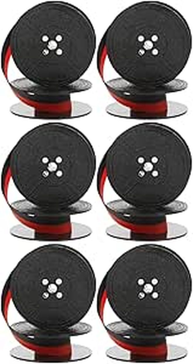 Replacement Manual Typewriter Ribbon Set Red Black 6 Units Word Processor - Image 1