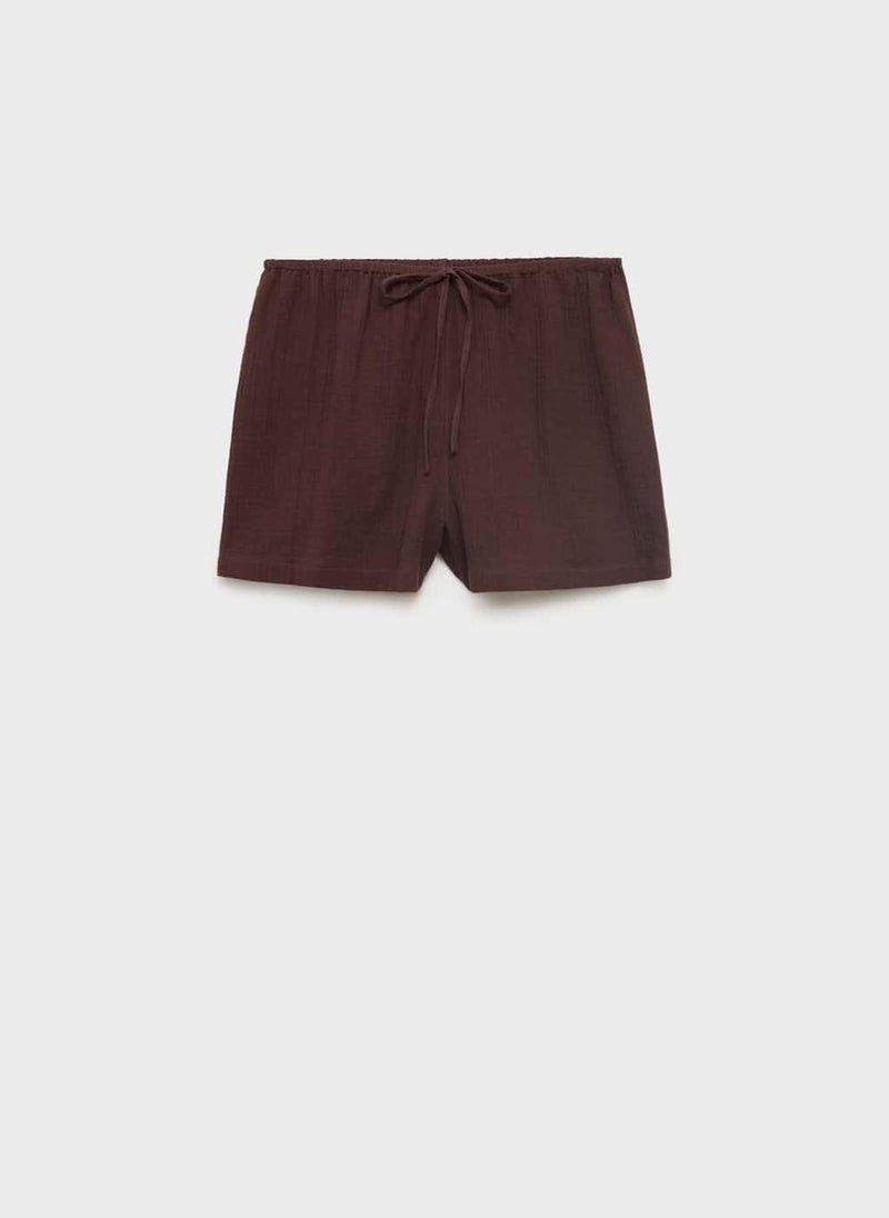 MANGO Cotton Shorts With Drawstring  - Image 4