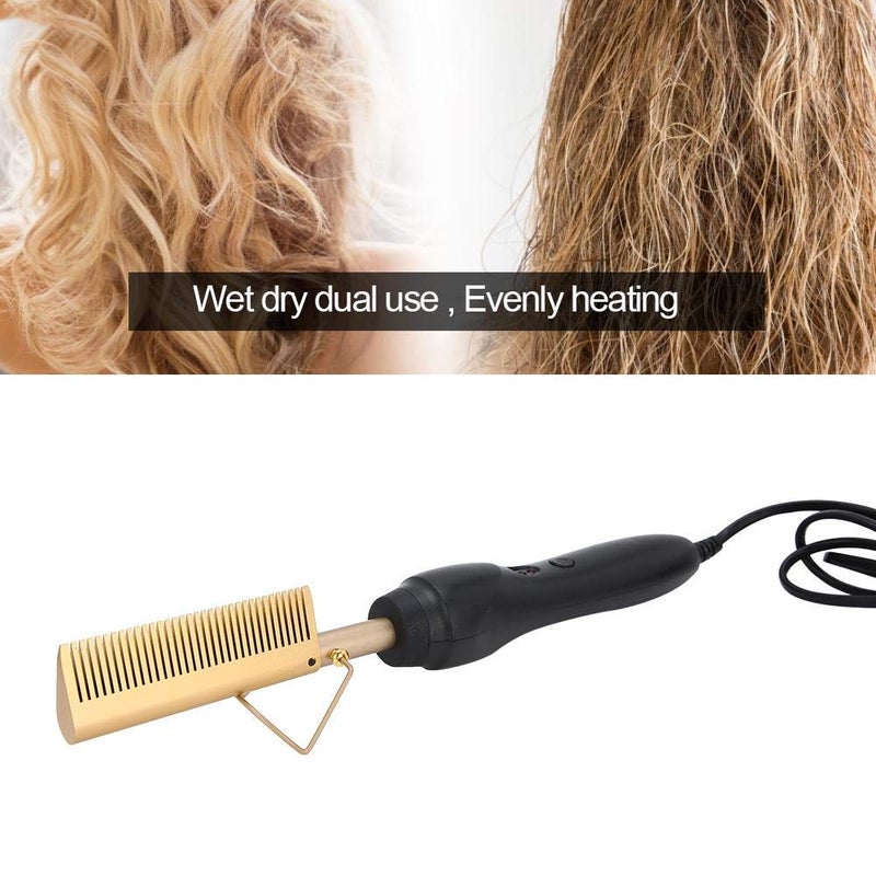 klarako Electric Hot Comb, Portable Travel Hair Curler, Multi-Functional Hot Comb for Straightening Hair, Static Curling Iron for Hair Rollers 3 Levels Temperature Setting (UK) - Image 3