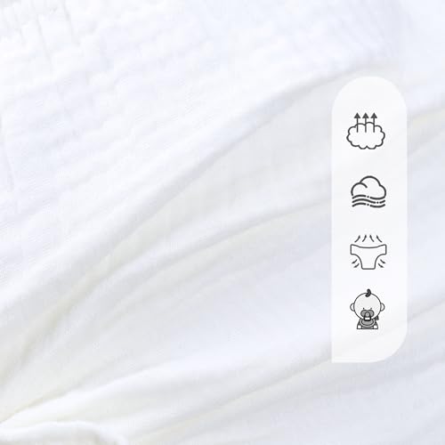 Poocen 5pcs Toddler Baby Girls Boy White Ruffled Bloomers Diaper Cover Cotton Linen Bloomer Shorts Underwear - Image 3