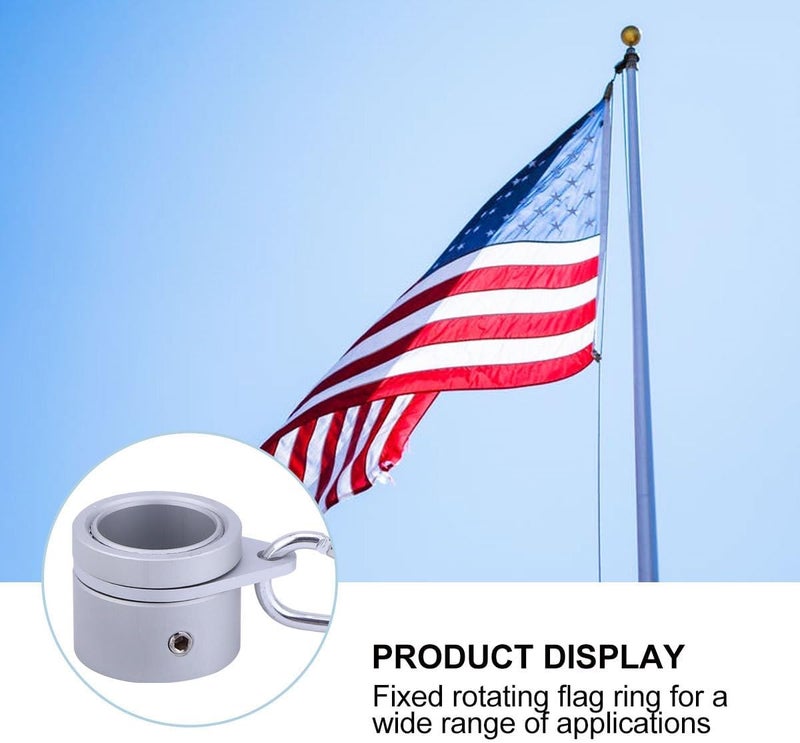 UPKOCH Flagpole Mounting Ring Clip Aluminum Alloy 1-inch Rotating Flagpole Hardware for Outdoor Set - Image 5