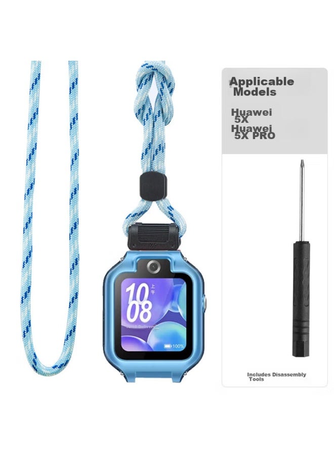 Ten Flashes Shan Huawei Children's Phone Watch 3pro/3s Lanyard, Huawei Children's Watch 3s/3pro Neck Strap, Anti-loss, Anti-break, Anti-drop, Durable, Deep Sea Blue - Image 5