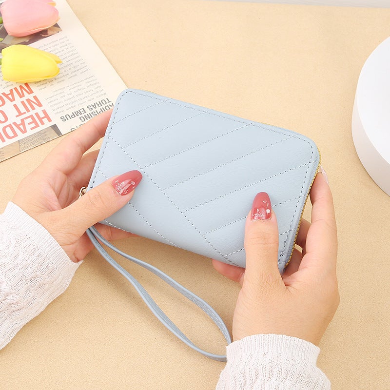 Multifunctional Solid Color PU Leather Wallet, RFID Blocking Design Portable Daily Storage Purse for Cards Cash Coin Business Use - Image 2