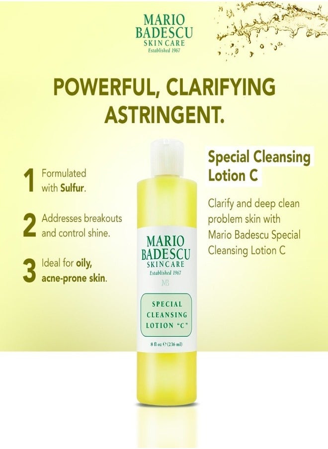 MARIO BADESCU - Mario Badescu Special Cleansing Lotion C for Combination or Oily Skin, Cooling & Clarifying Toner for Face That Cleanses Clogged Pores 236ml - Image 1