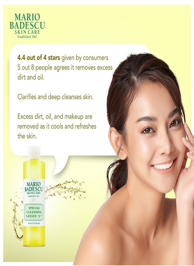 MARIO BADESCU - Mario Badescu Special Cleansing Lotion C for Combination or Oily Skin, Cooling & Clarifying Toner for Face That Cleanses Clogged Pores 236ml - Image 1