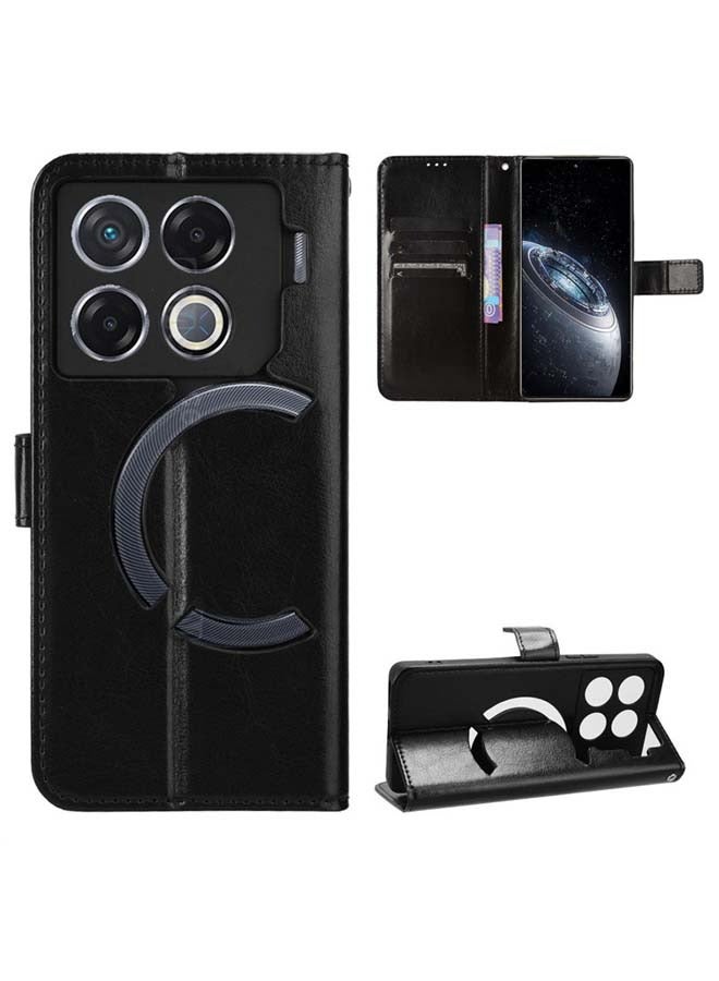 Phone Case for Infinix GT20 Pro Leather Magnetic Business Phone Case Stylish Flip Cover with Card Slot and Stand for Infinix GT20 Pro - Image 1