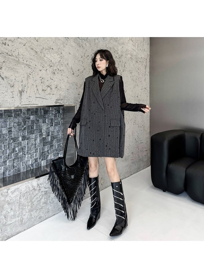 ZAGHOU Street Style Ripped Dress - Image 4