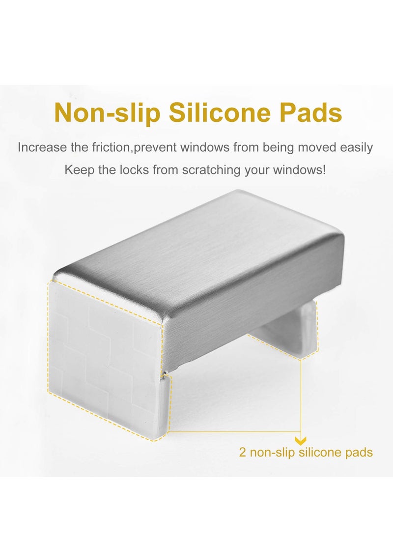 Sliding Window and Door Locks , Adjustable Aluminum Security Screw Lock , Door Stopper Safety Lock, No-Drill Install, Requires 10-60mm Clearance for Screw Lock - Image 2