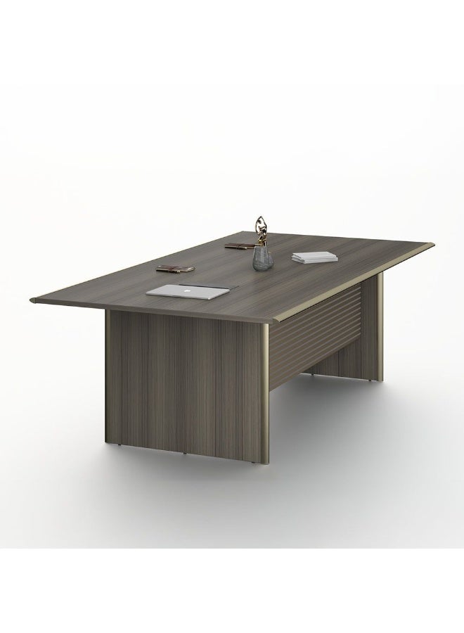 DANUBE HOME Eupen Meeting/Conference Table Computer Table I Office Desk Workstation Modern Pc Laptop Gaming Table Wooden Study Table For Home Office L240Xw120Xh75Cm -Grey  - Image 1