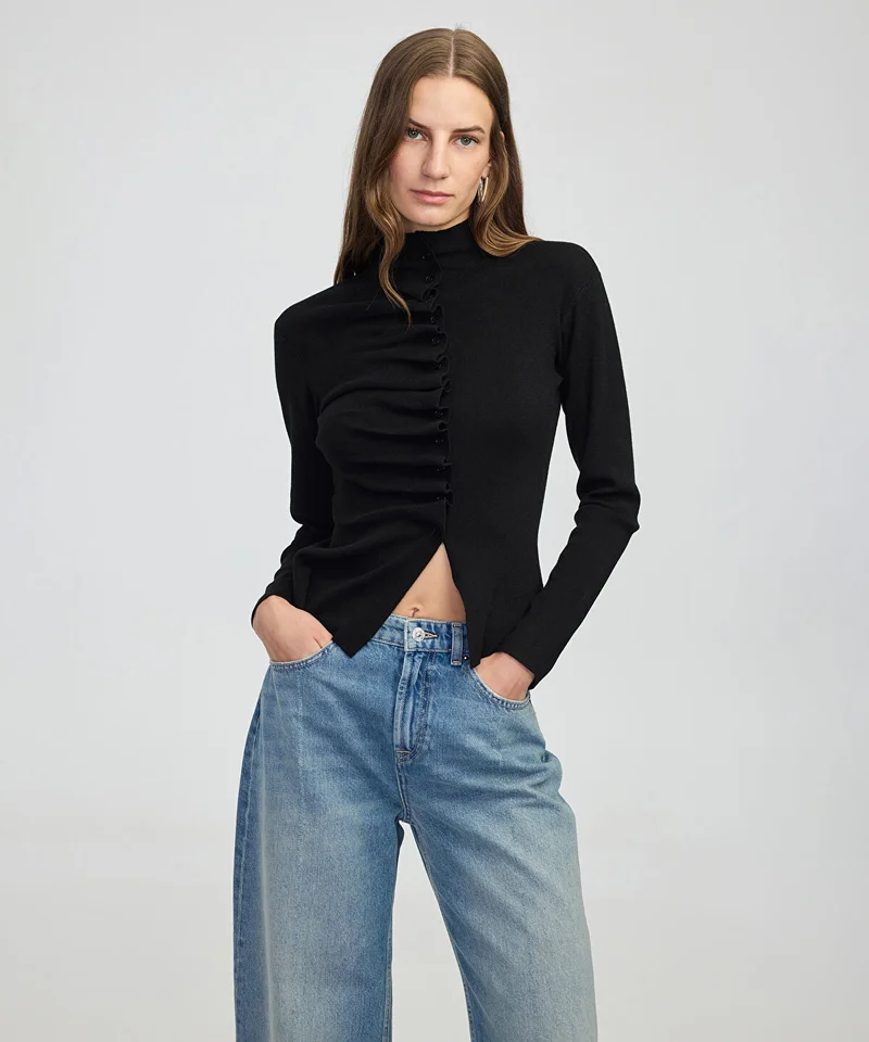 ابيكول Asymmetric Knit Top