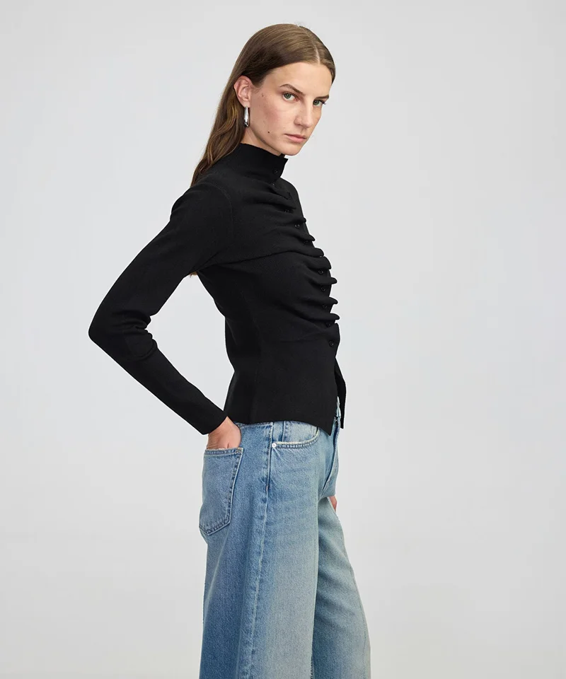 ابيكول Asymmetric Knit Top