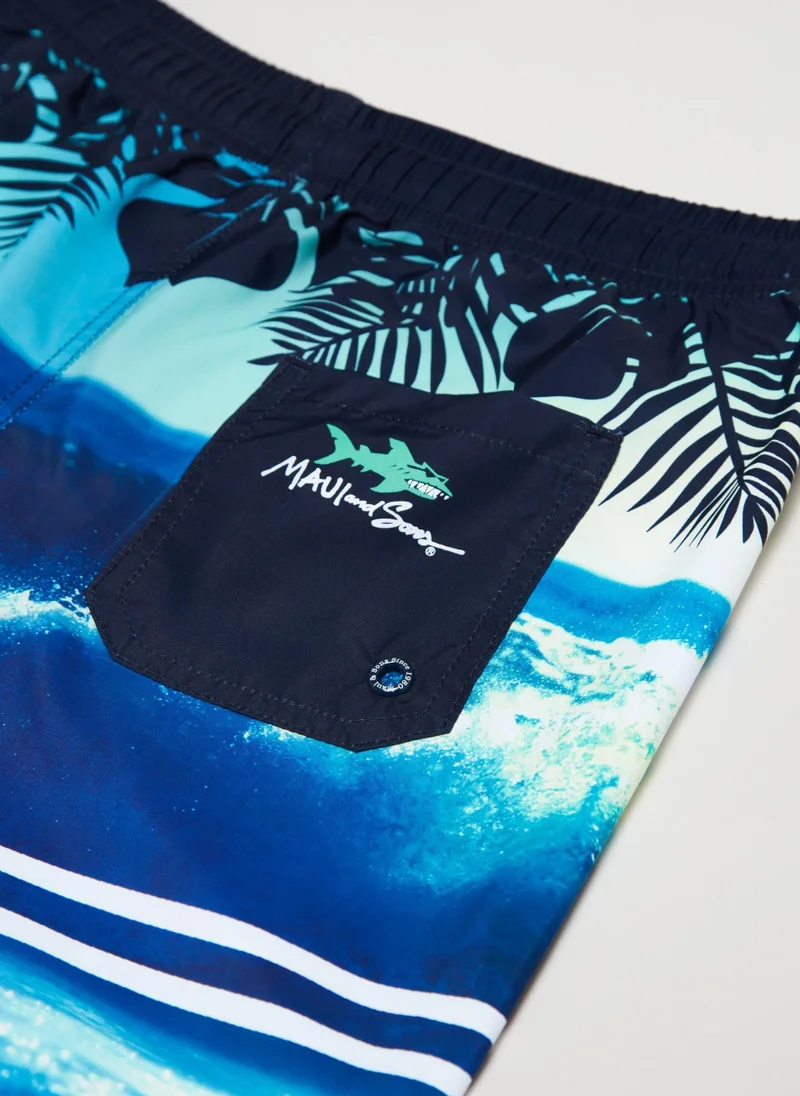 Ovs OVS Swimming Trunks With Maui And Sons Print